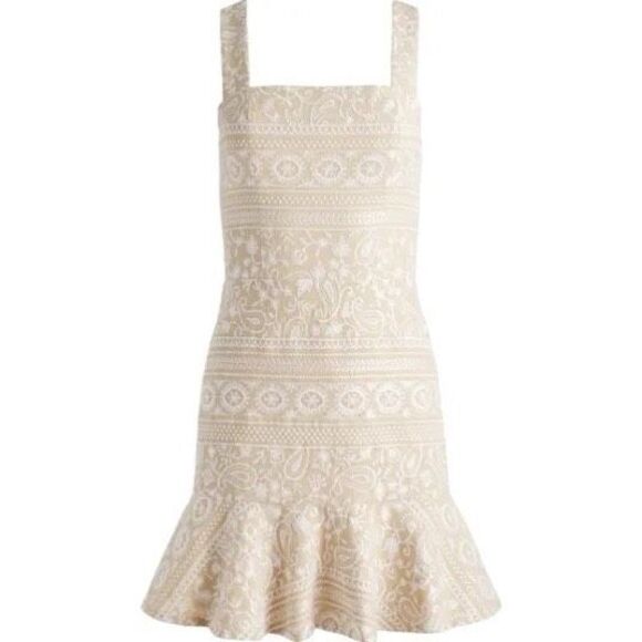 alice + olivia Kaidra Square Neck Drop Waist Mini Dress - Picture 4 of 12